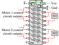 74x245 motor driver diagram