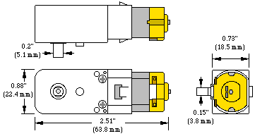 B.I.O. Bug 143:1 gear motor drawing