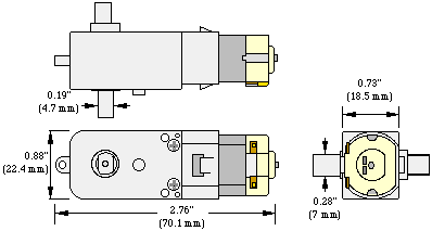 B.I.O. Bug 200:1 gearmotor drawing